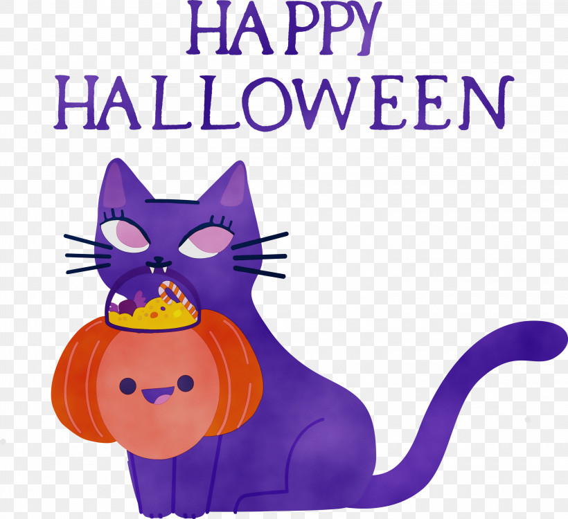 Cat Cat-like Snout Whiskers Cartoon, PNG, 3000x2745px, Happy Halloween, Biology, Cartoon, Cat, Catlike Download Free