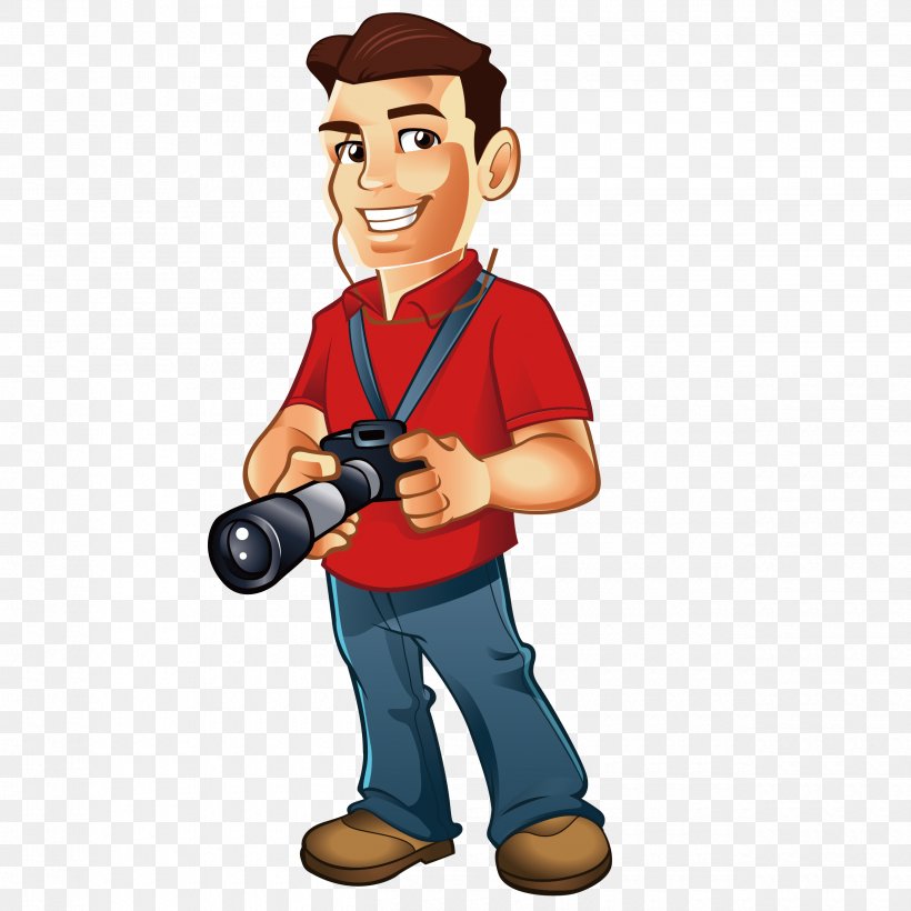 Photographer Photography Cartoon Clip Art, PNG, 2500x2500px, Photographer,  Animation, Arm, Baseball Equipment, Camera Download Free