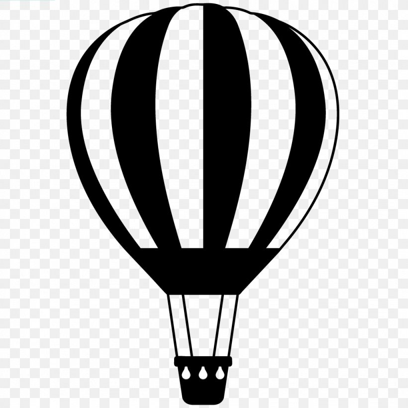 Hot Air Ballooning Black Wall Decal, PNG, 1024x1024px, Hot Air Balloon, Balloon, Black, Black And White, Blog Download Free