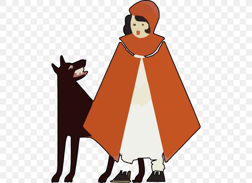 Little Red Riding Hood Big Bad Wolf Clip Art Fairy Tale Red Riding Hood And The Three Little Pigs, PNG, 486x595px, Little Red Riding Hood, Artwork, Big Bad Wolf, Clothing, Drawing Download Free
