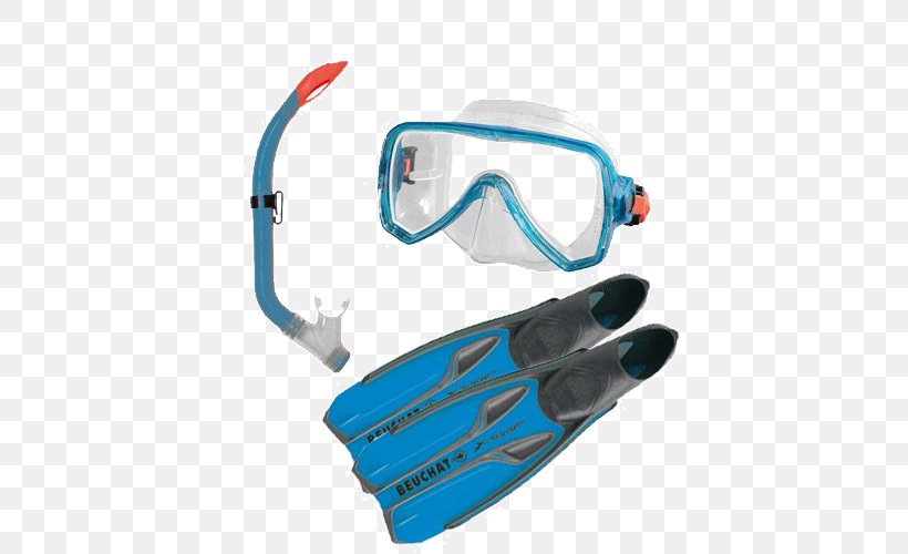 Beuchat Scuba Diving Diving & Snorkeling Masks Diving & Swimming Fins, PNG, 500x500px, Beuchat, Aqua, Blue, Diving Equipment, Diving Mask Download Free