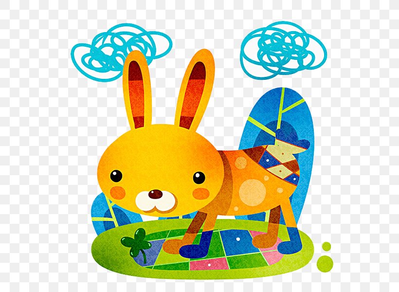 Easter Bunny European Rabbit Illustration, PNG, 600x600px, Easter Bunny, Abstraction, Art, Easter, Easter Egg Download Free