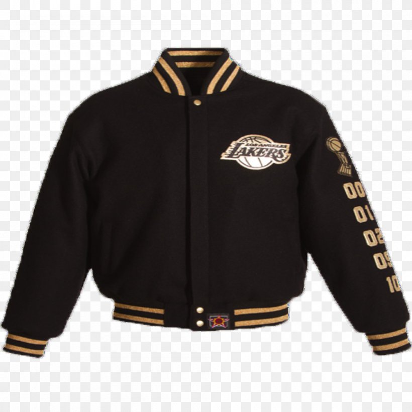 Los Angeles Lakers Jacket T-shirt Letterman Varsity Team, PNG, 1000x1000px, Los Angeles Lakers, Black, Brand, Clothing, Coat Download Free