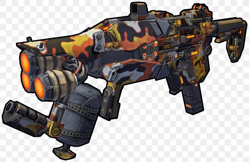 Borderlands 2 Submachine Gun Weapon, PNG, 1577x1030px, Borderlands 2, Borderlands, Firearm, Flamethrower, Gun Download Free