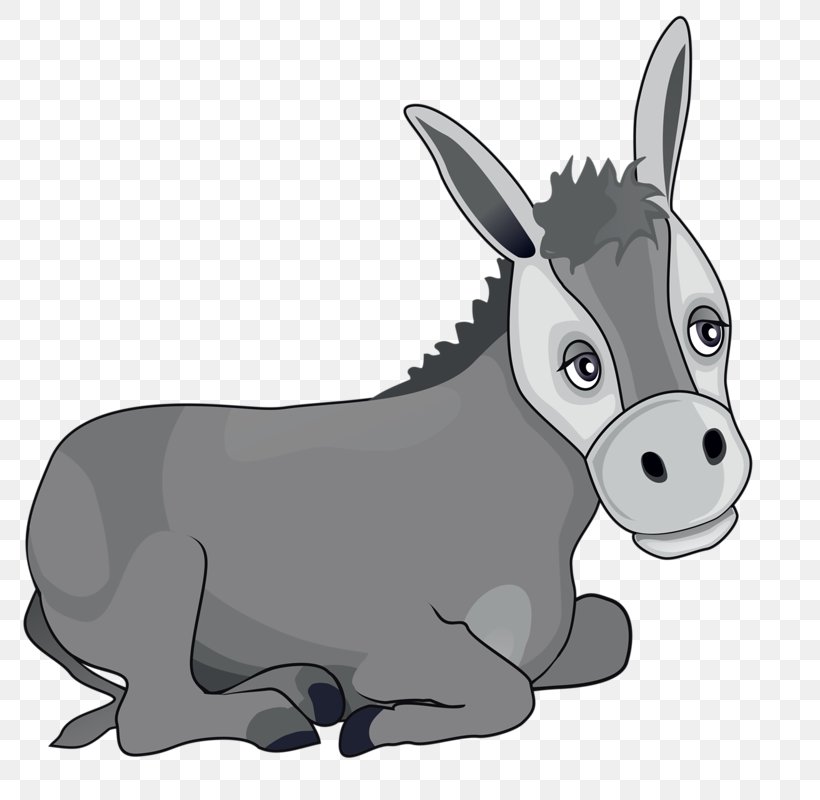 Donkey Christmas Clip Art, PNG, 791x800px, Donkey, Black And White, Cartoon, Cattle, Christmas Download Free