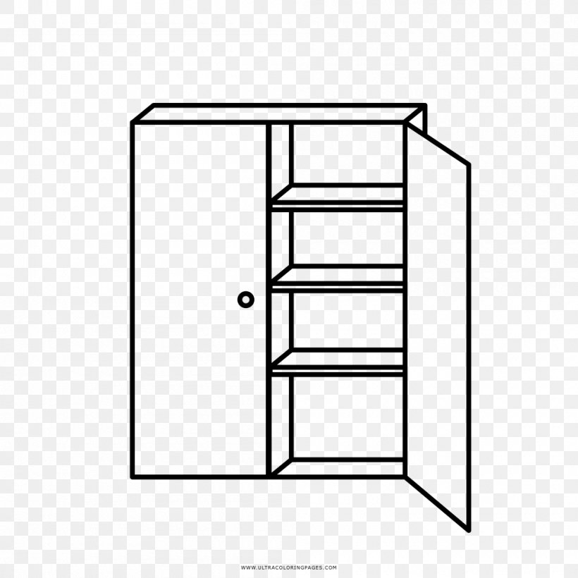 Shelf Drawing Armoires & Wardrobes Coloring Book, PNG, 1000x1000px, Shelf, Animated Cartoon, Area, Armoires Wardrobes, Black And White Download Free
