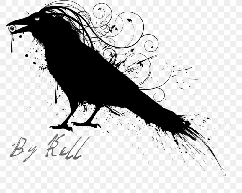 Drawing Bird Raven, PNG, 1024x816px, Drawing, Art, Beak, Bird, Black Download Free