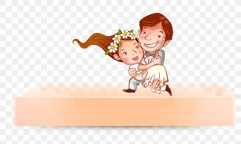 Cartoon Wedding, PNG, 1000x600px, Watercolor, Cartoon, Flower, Frame, Heart Download Free