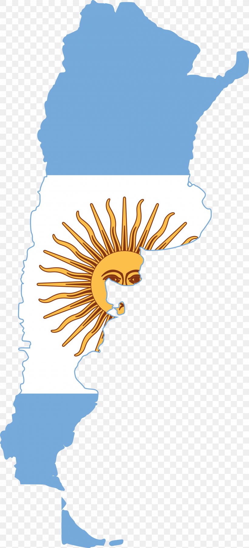 Flag Of Argentina Vector Map, PNG, 2000x4402px, Argentina, Area, Art, Artwork, Beak Download Free