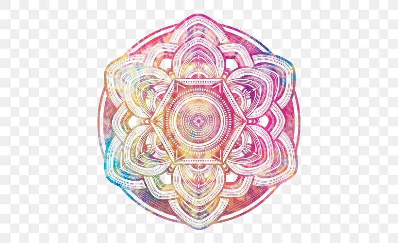 T-shirt Hoodie Mandala Tie-dye Meditation, PNG, 500x500px, Watercolor, Cartoon, Flower, Frame, Heart Download Free