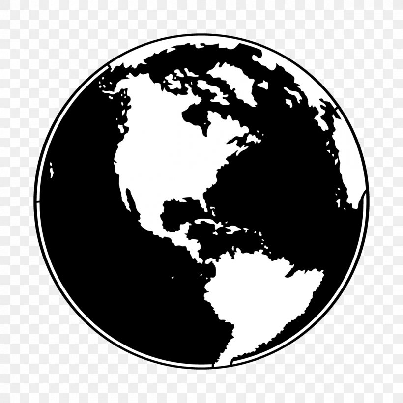 Black World Globe Logo Black-and-white, PNG, 1200x1200px, Black, Blackandwhite, Earth, Globe, Logo Download Free