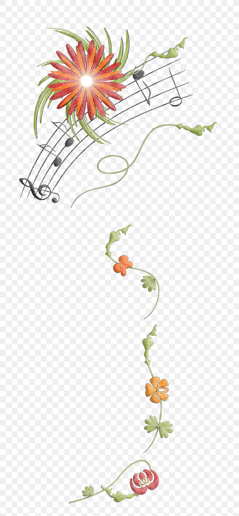 Floral Design Musical Note, PNG, 700x1770px, Watercolor, Cartoon, Flower, Frame, Heart Download Free