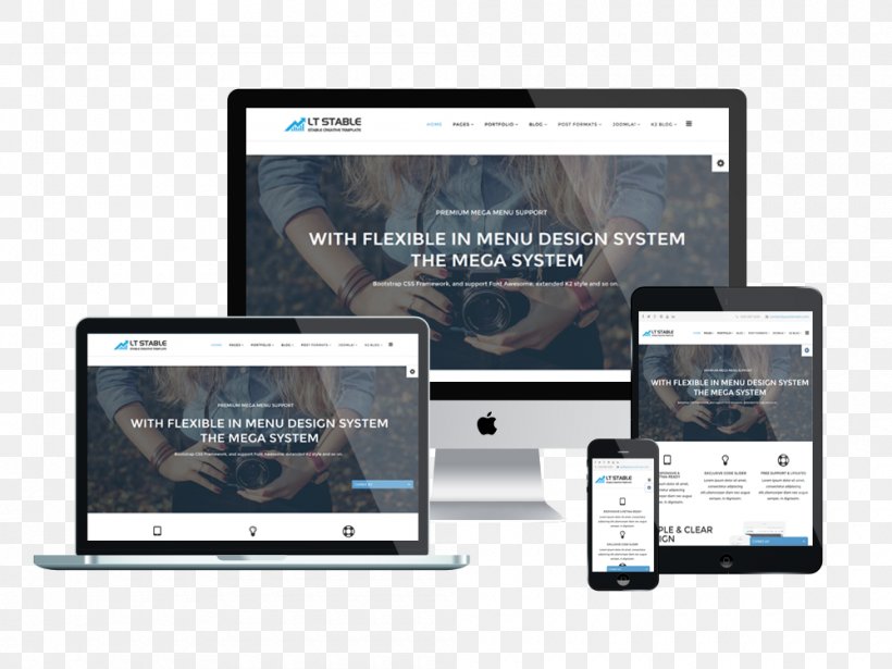Responsive Web Design Web Template System Joomla WordPress, PNG, 1000x750px, Responsive Web Design, Bootstrap, Brand, Cascading Style Sheets, Column Download Free