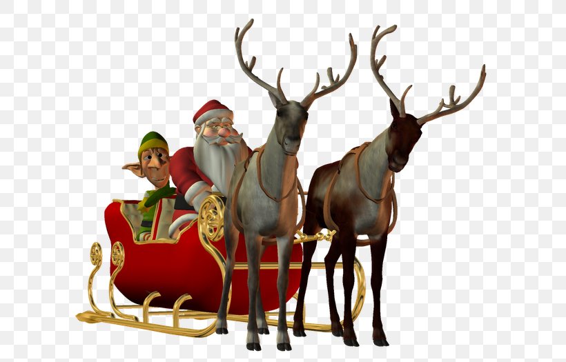 Santa Claus Reindeer Christmas Ornament Sled, PNG, 700x525px, Santa Claus, Antler, Christmas, Christmas Decoration, Christmas Ornament Download Free
