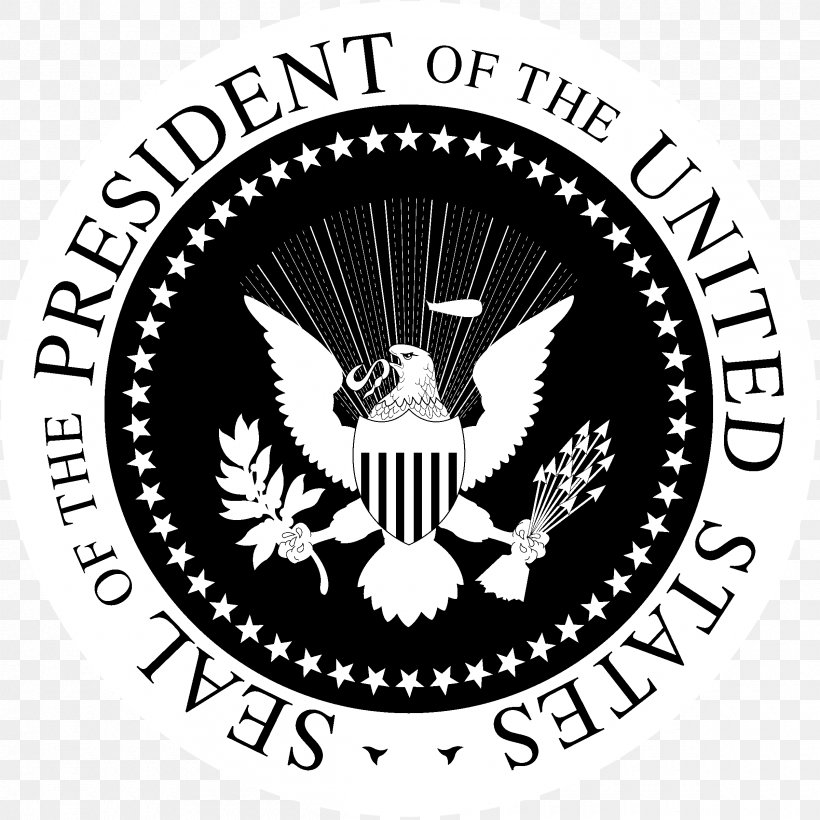 United States Of America Seal Of The President Of The United States Executive Office Of The President Of The United States, PNG, 2400x2400px, United States Of America, Abraham Lincoln, Badge, Barack Obama, Black And White Download Free