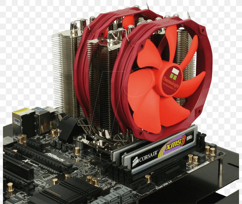 Graphics Cards & Video Adapters Computer Cooling Central Processing Unit Thermalright Heat Sink, PNG, 800x692px, Graphics Cards Video Adapters, Air Cooling, Central Processing Unit, Computer Component, Computer Cooling Download Free