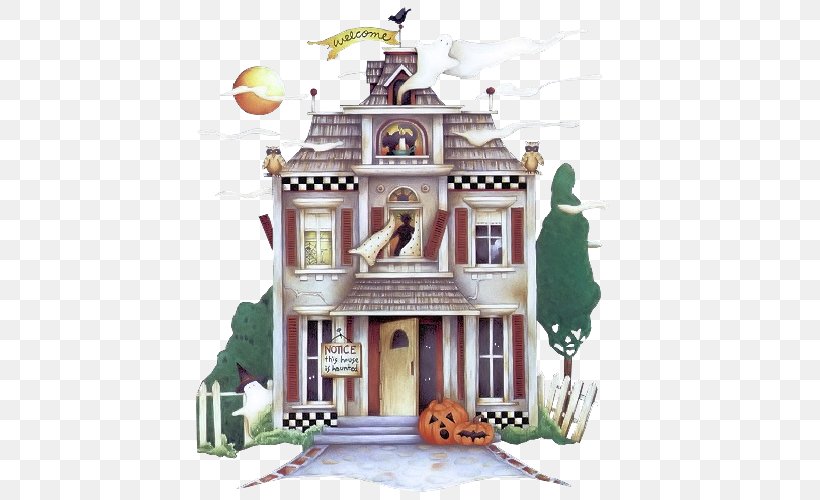 Haunted House Halloween YouTube Clip Art, PNG, 500x500px, Haunted House, Animation, Building, Facade, Ghost Download Free