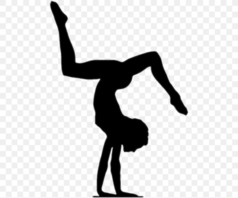 Artistic Gymnastics Floor Handstand Silhouette, PNG, 480x682px