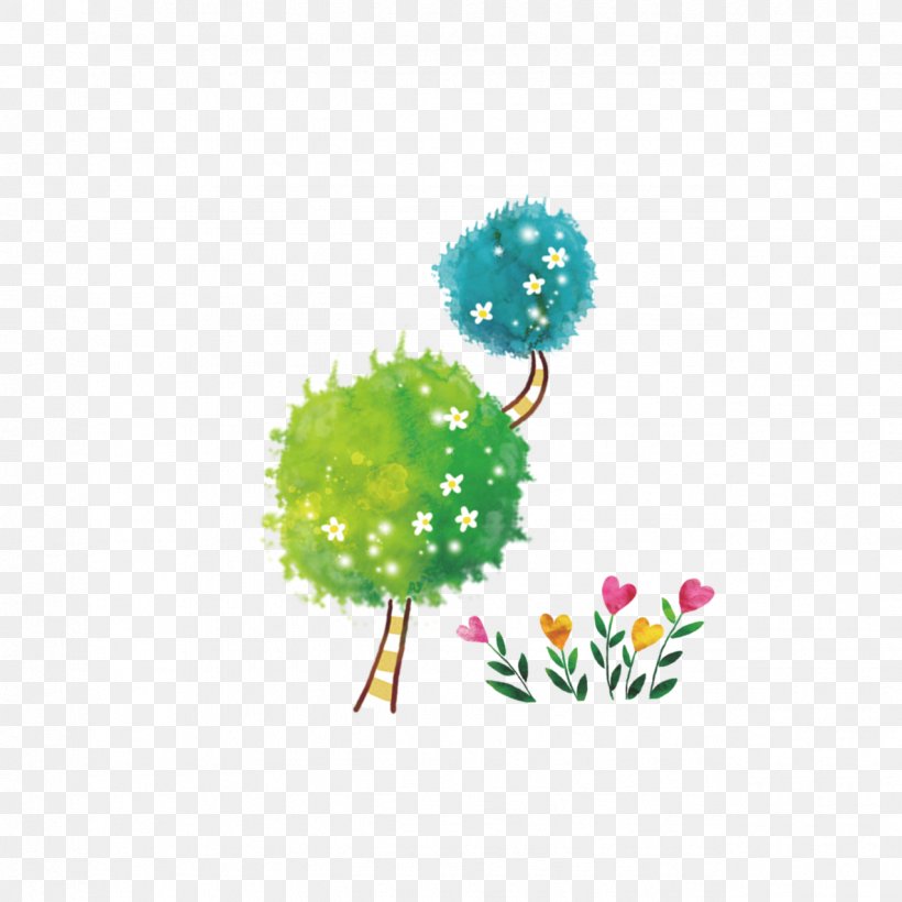 Cartoon Tree Download, PNG, 1276x1276px, Cartoon, Branch, Computer, Drawing, Green Download Free