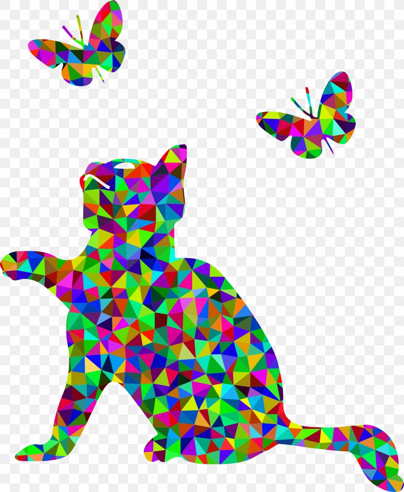 Kitten Butterfly Clip Art, PNG, 1922x2338px, Kitten, Animal Figure, Butterfly, Low Poly, Microsoft Word Download Free