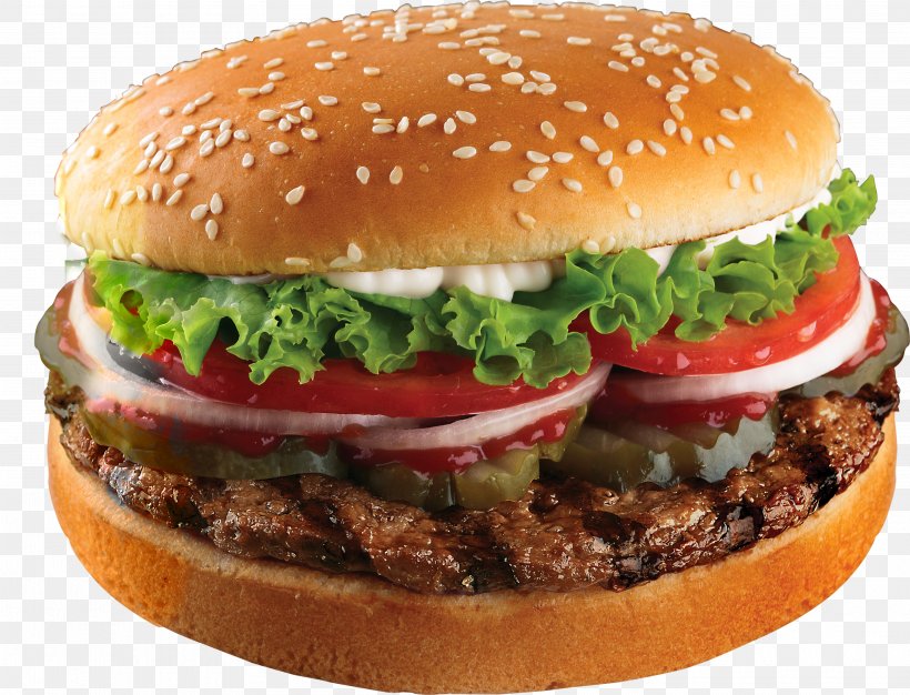 Whopper Cheeseburger Veggie Burger Hamburger McDonald's Big Mac, PNG, 3768x2877px, Whopper, American Food, Big Mac, Breakfast Sandwich, Buffalo Burger Download Free
