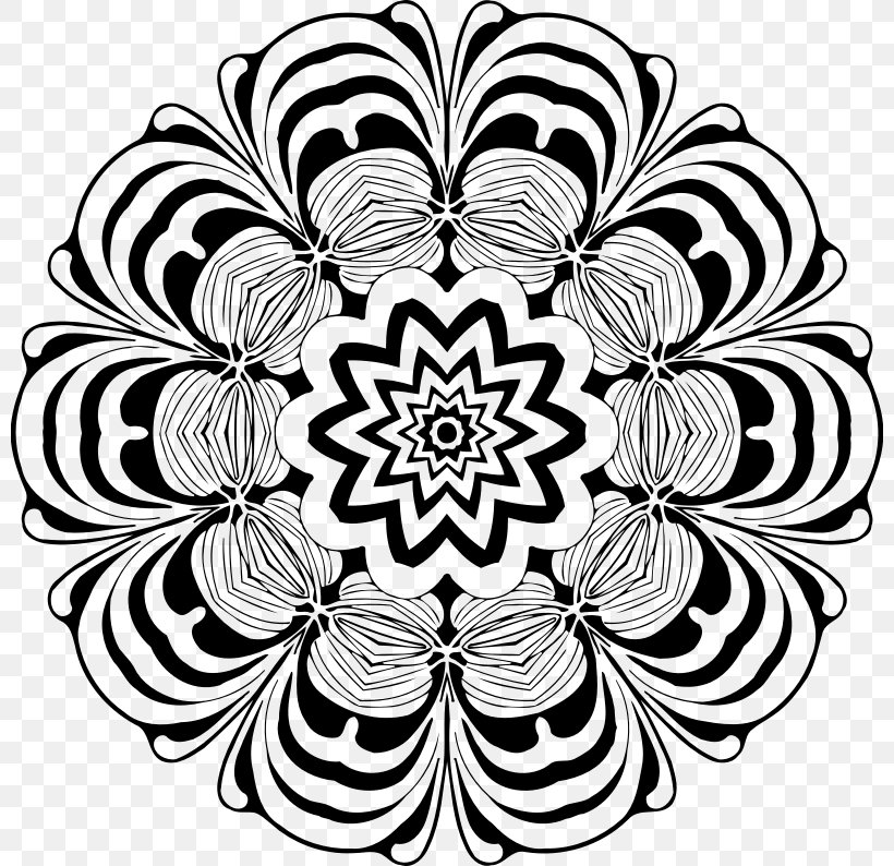 Floral Design Clip Art, PNG, 800x794px, Floral Design, Area, Black, Black And White, Cut Flowers Download Free