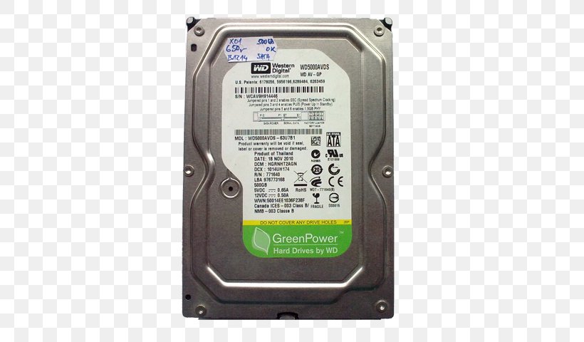 Hard Drives Serial ATA Western Digital AV-GP HDD WD AV-GP 250 GB Internal HDD, PNG, 640x480px, Hard Drives, Computer Component, Data Storage, Data Storage Device, Digital Video Recorders Download Free