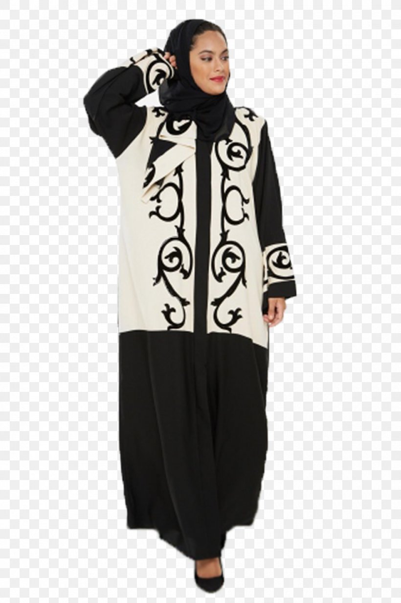 Robe Abaya Black Sleeve White, PNG, 900x1352px, Robe, Abaya, Black, Black M, Clothing Download Free