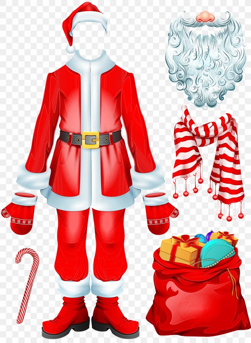 Santa Claus, PNG, 2199x3000px, Watercolor, Christmas, Costume, Fictional Character, Paint Download Free