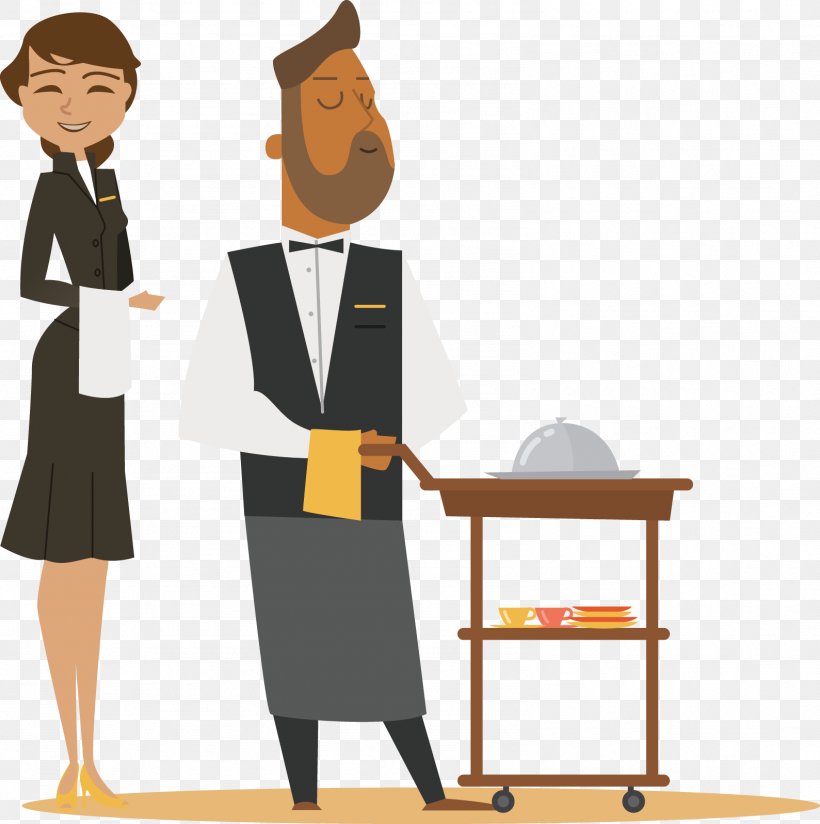 Vector Graphics Illustration Waiter Image, PNG, 1589x1597px, Waiter, Art, Cartoon, Employment, Furniture Download Free