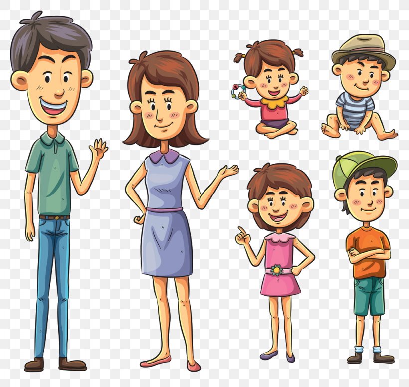 Cartoon Family Drawing Illustration, PNG, 1024x970px, Cartoon, Boy, Child, Communication, Conversation Download Free