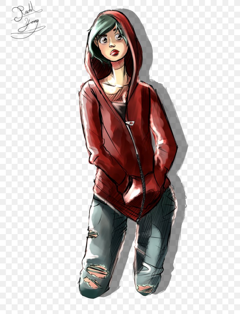 Hoodie Outerwear Drawing Art Sketch, PNG, 745x1073px, Watercolor, Cartoon, Flower, Frame, Heart Download Free