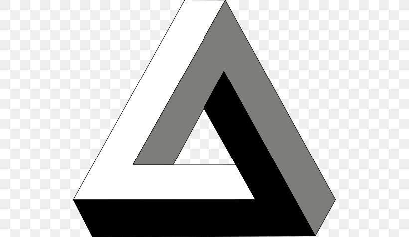 Penrose Triangle Right Triangle Edge, PNG, 526x477px, Penrose Triangle, Black And White, Brand, Chart, Edge Download Free