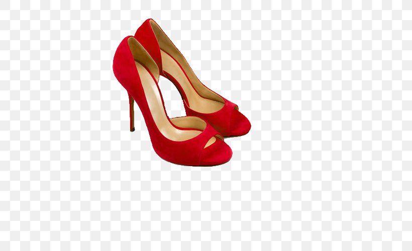 Shoe Red High-heeled Footwear, PNG, 500x500px, Shoe, Clipping Path, Dots Per Inch, Footwear, High Heeled Footwear Download Free