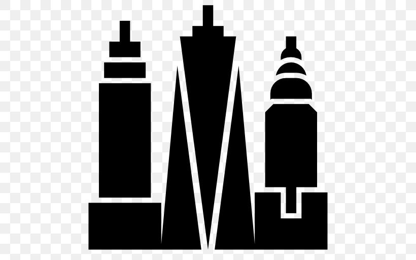 Building Skyscraper, PNG, 512x512px, Building, Black And White, Brand, City, Logo Download Free