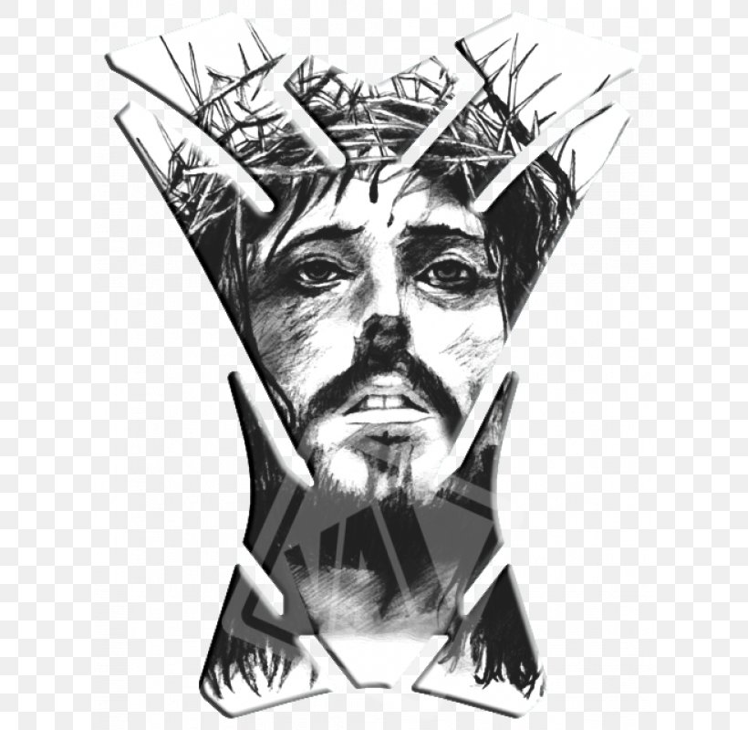 Drawing Black And White Christ, PNG, 800x800px, Drawing, Adhesive, Art ...