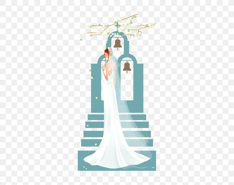 Bride Wedding Illustration, PNG, 650x650px, Royalty Free, Aqua, Bell Tower, Blue, Church Download Free