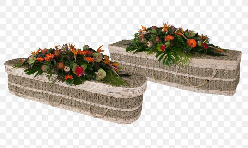 Coffin Funeral Director Floral Design Basket, PNG, 1000x600px, Coffin, Basket, Basket Weaving, Cane, Cut Flowers Download Free