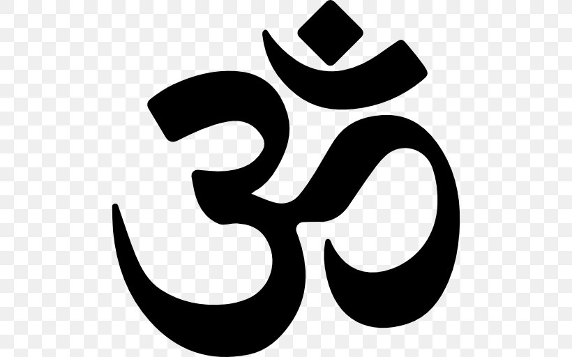 Om Logo Symbol Hinduism, PNG, 512x512px, Logo, Artwork, Black And White, Brand, Buddhism And Jainism Download Free