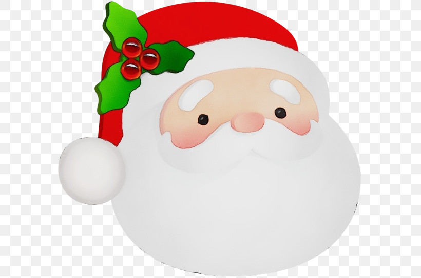 Santa Claus, PNG, 600x543px, Watercolor, Bauble, Christmas Day, Christmas Ornament M, Paint Download Free