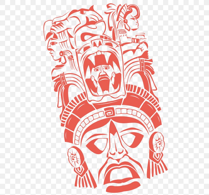Maya Civilization Aztec Mask Art, PNG, 500x764px, Watercolor, Cartoon, Flower, Frame, Heart Download Free