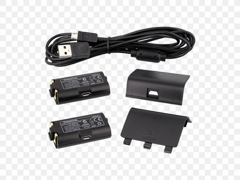 Battery Charger Xbox One Controller Nyko Power Kit Plus AC Adapter Microsoft Xbox One S, PNG, 1024x768px, Battery Charger, Ac Adapter, Adapter, Computer Component, Electric Battery Download Free