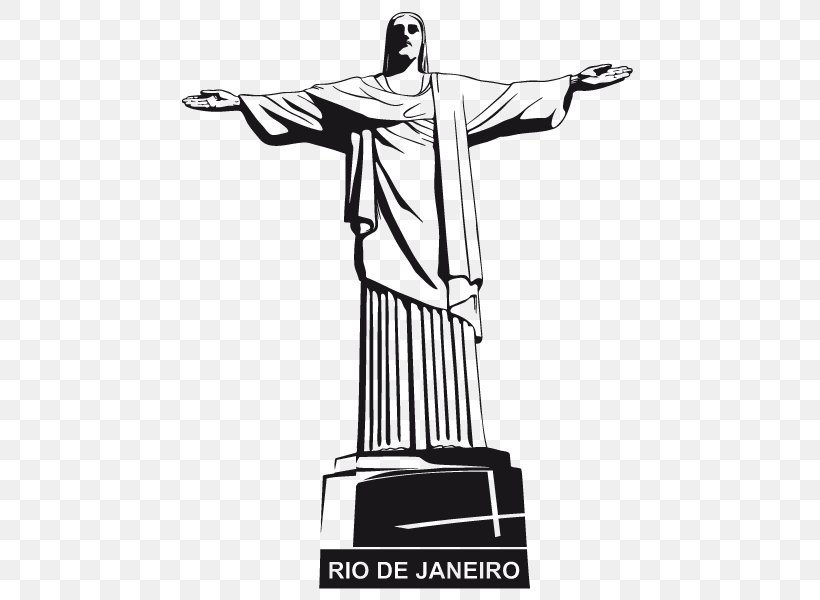 Christ The Redeemer Statue Of Liberty Drawing Corcovado, PNG, 600x600px, Christ The Redeemer, Black And White, Corcovado, Drawing, Fictional Character Download Free