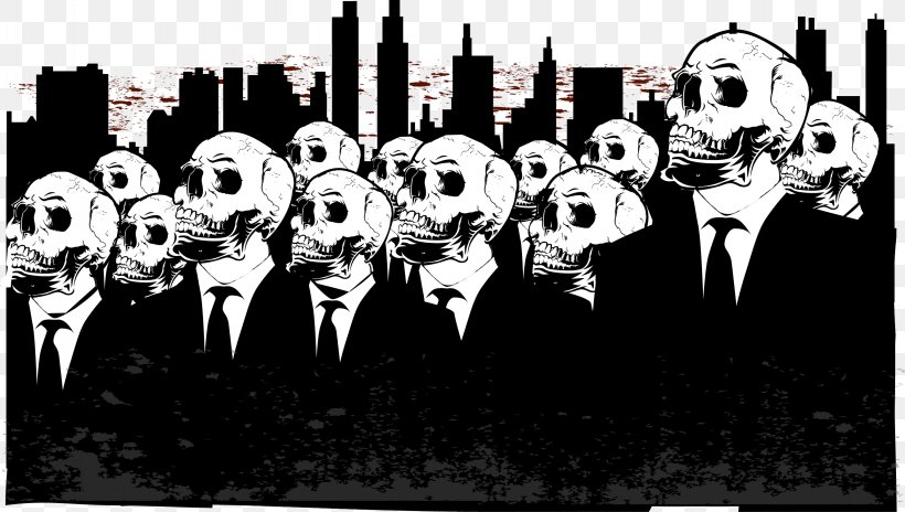 Demon City, PNG, 2661x1508px, Skull, Black And White, Bone, Brand, Cosplay Download Free