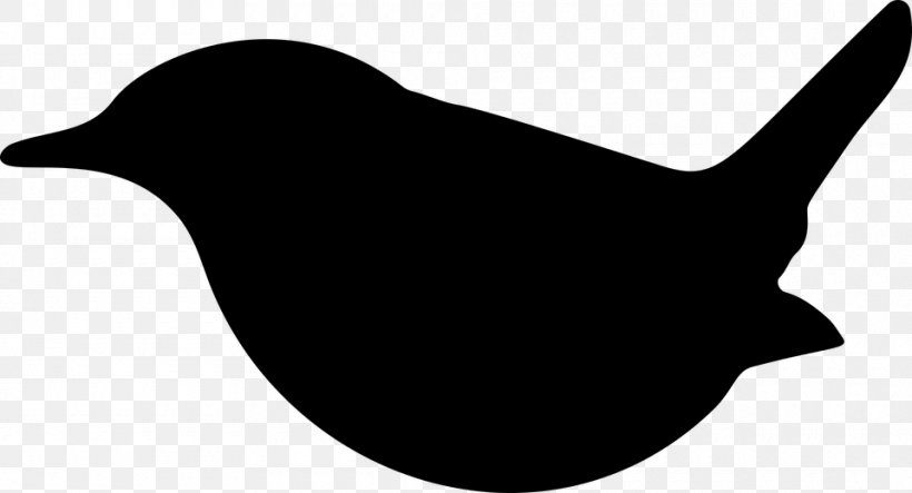 Silhouette Bird Beak Wren Clip Art, PNG, 960x519px, Silhouette, Animal, Beak, Bird, Black And White Download Free