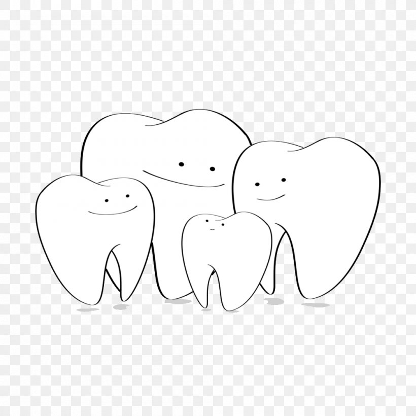 Elephant Tooth White Clip Art, PNG, 1000x1000px, Watercolor, Cartoon, Flower, Frame, Heart Download Free