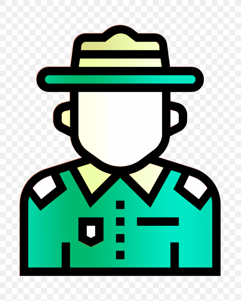 Ranger Icon Jobs And Occupations Icon, PNG, 922x1152px, Ranger Icon, Green, Hat, Headgear, Jobs And Occupations Icon Download Free