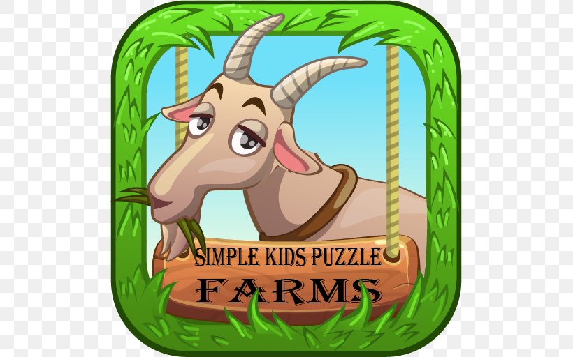 Goat Jigsaw Puzzles Simple Kids Puzzle, PNG, 512x512px, 2048, Goat, Android, Cartoon, Cattle Download Free