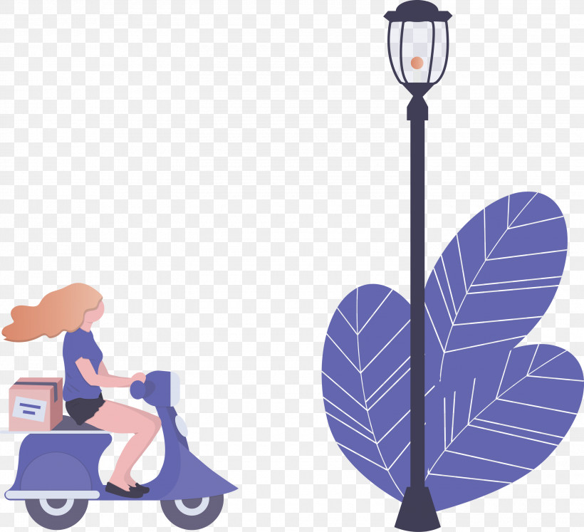 Street Light Motorcycle Delivery, PNG, 3000x2736px, Street Light, Cartoon, Delivery, Girl, Motorcycle Download Free