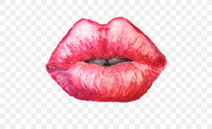 Oil Pastel Drawing Lip Watercolor Painting, PNG, 500x500px, Oil Pastel, Art, Close Up, Crayon, Drawing Download Free